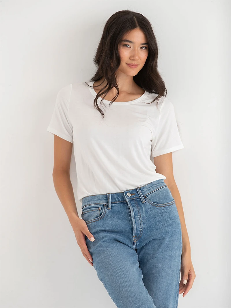 Scoop Neck T-Shirt Orchid Petal