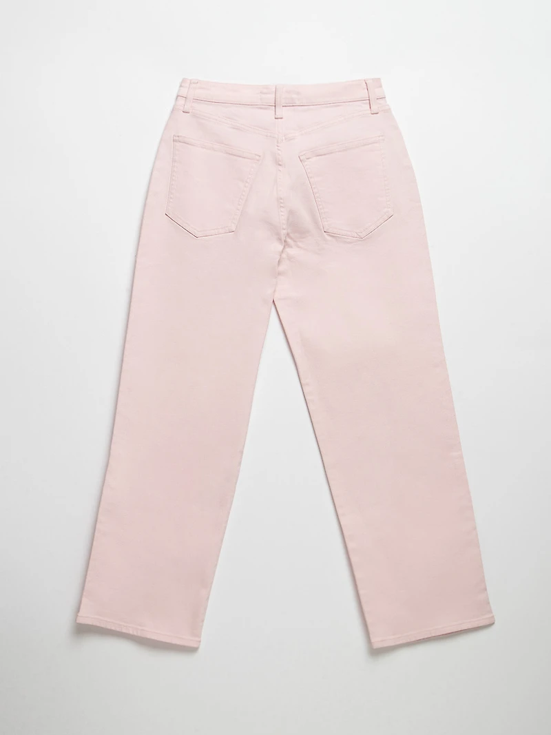 Lucy's 90s Straight Crop Jean Pink-A-Boo