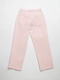 Lucy's 90s Straight Crop Jean Pink-A-Boo