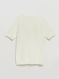 Elbow Sleeve Sweater Blanc de