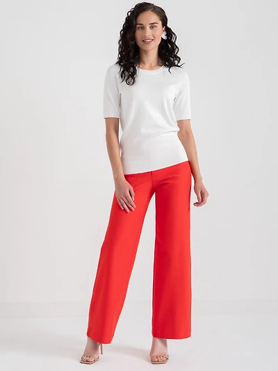 Elbow Sleeve Sweater Blanc de
