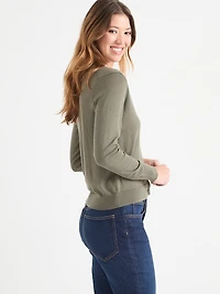 Cashmere-Blend V-Neck Cardigan