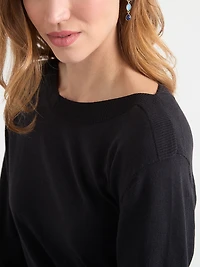 Cashmere-Blend Boatneck Sweater