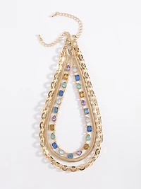 3-Layered Mini-Gem Necklace