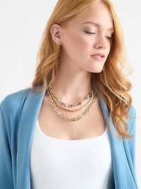 3-Layered Mini-Gem Necklace