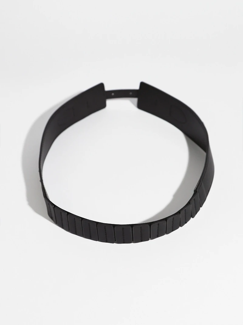 Gold Square Buckle Stretchy Belt