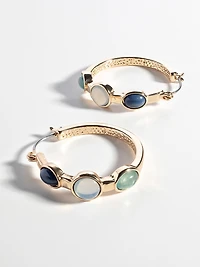 Neutral Multi-Stone Earrings