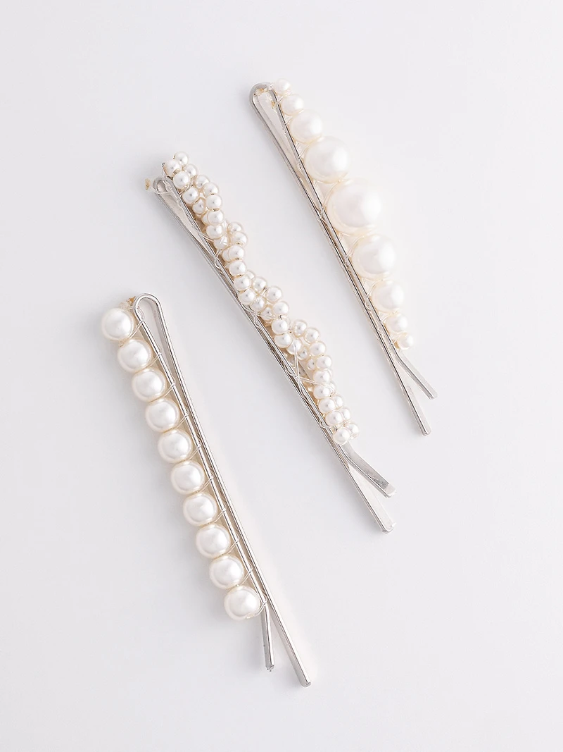 Pearl Trio Hairpins