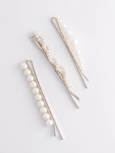 Pearl Trio Hairpins