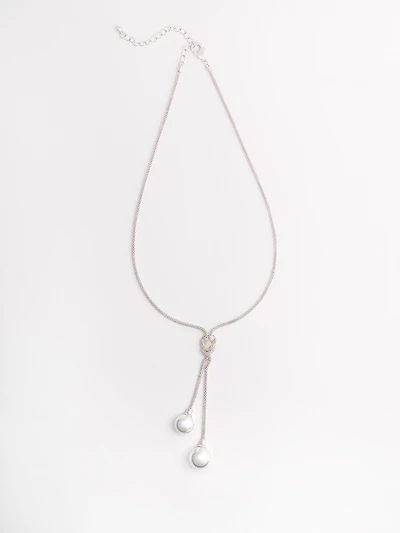 Y-Knot Pearl Necklace