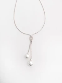 Y-Knot Pearl Necklace