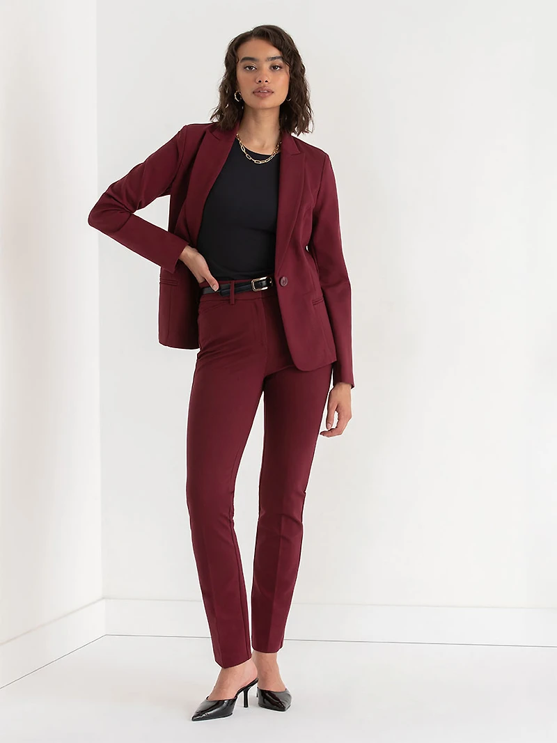 Spencer Straight Leg Pant  Luxe Ponte Zinfandel