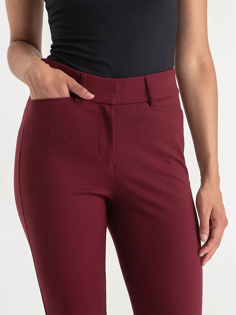 Spencer Straight Leg Pant  Luxe Ponte Zinfandel
