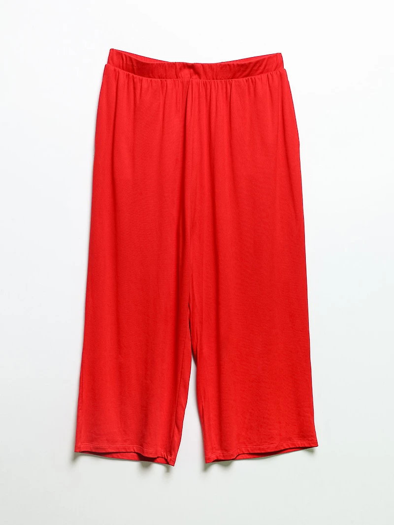 Lace Trim Cami with Crop Pant Sleepset Goji Berry