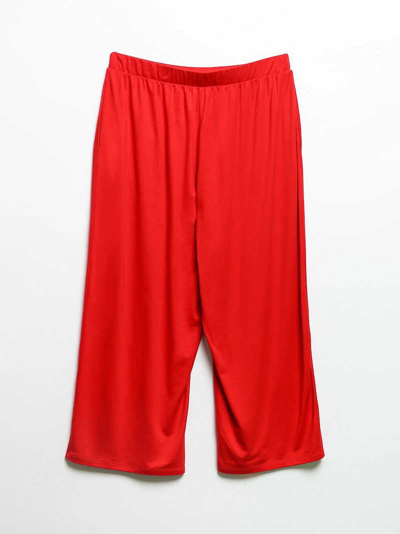 Lace Trim Cami with Crop Pant Sleepset Goji Berry