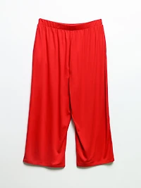 Lace Trim Cami with Crop Pant Sleepset Goji Berry