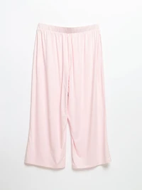 Lace Trim Cami with Crop Pant Sleepset Barely Pink