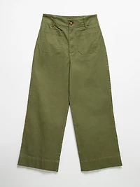 Wide Leg Capris Loden Green