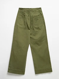 Wide Leg Capris Loden Green