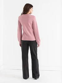 Jewel Necklace Pullover Sweater Lilas