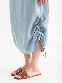Tencel Utility Skirt Light Wash
