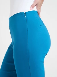 Audrey Skinny Capri Pant White Stripe