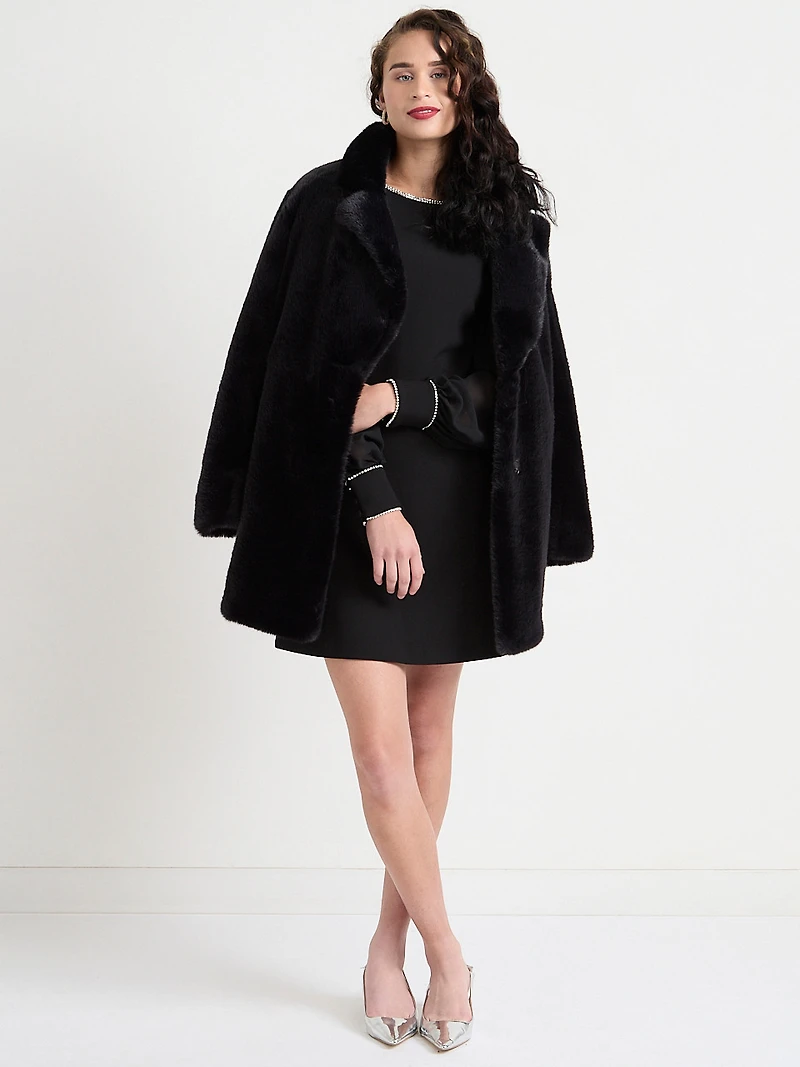 Diamonte Bow A-Line Mini Dress