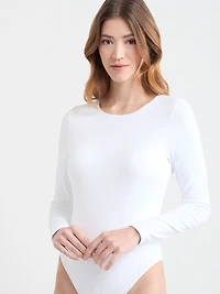 Essential Long-Sleeve Bodysuit Mauve Shadows
