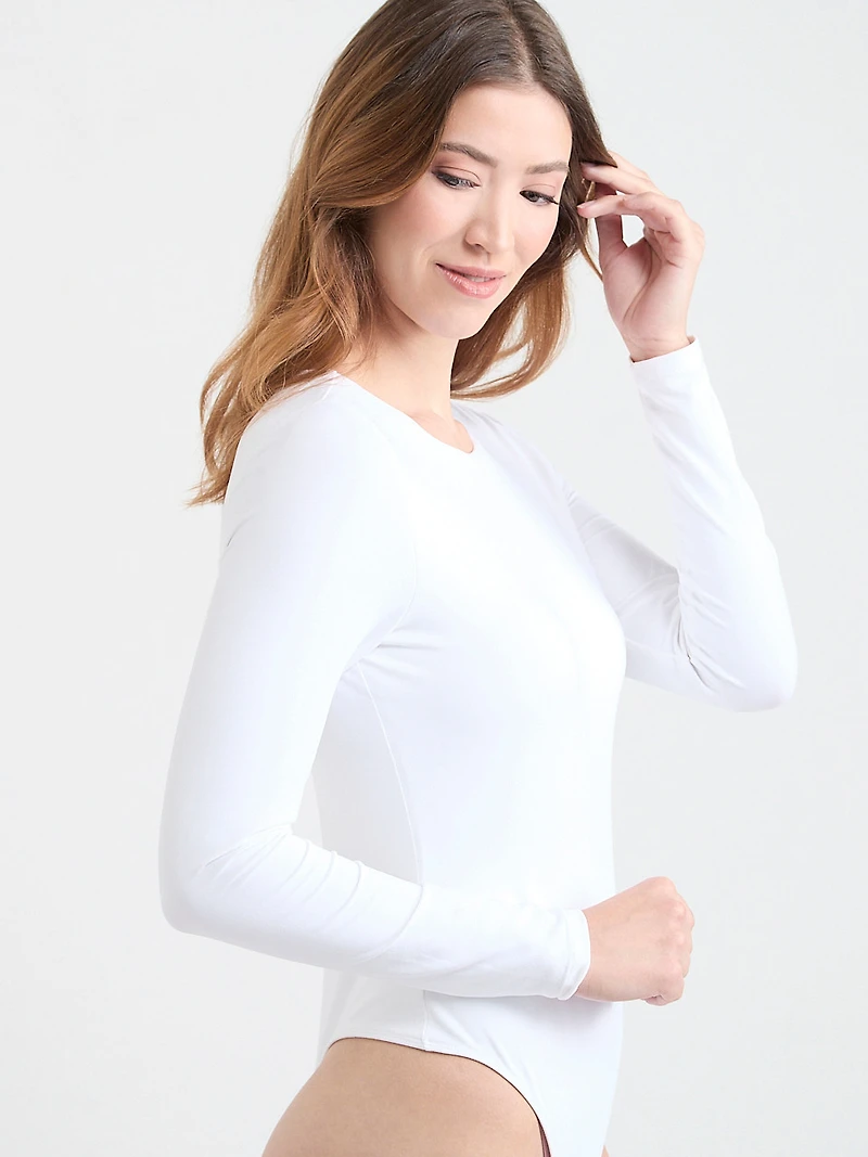 Essential Long-Sleeve Bodysuit Mauve Shadows