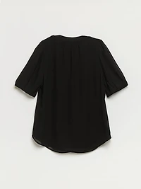 Stacey Short Sleeve Blouse with Button Detail