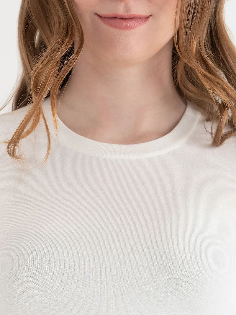 Sleeveless Layering Sweater Tank Blanc/Black Stripe