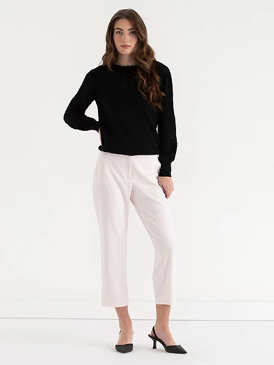 Spencer Straight Crop Pant Barely Pink