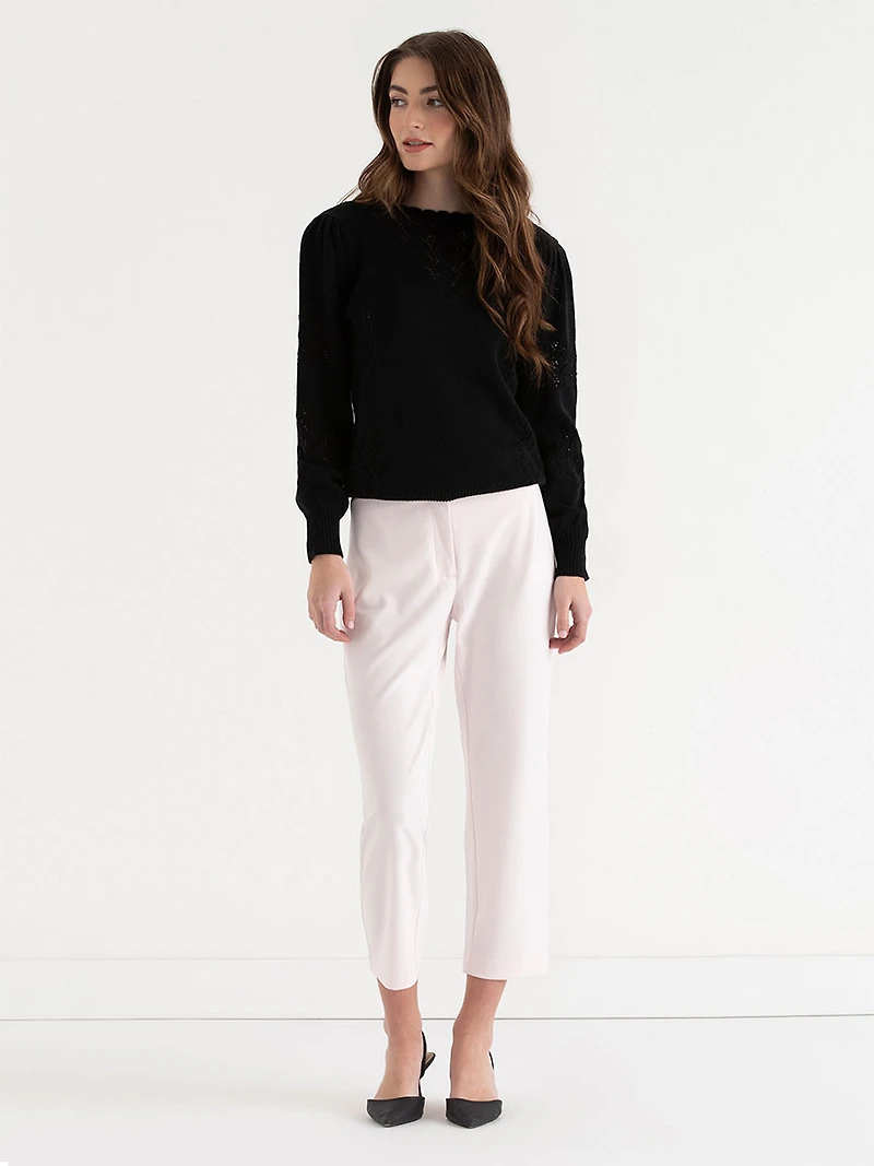 Spencer Straight Crop Pant Barely Pink