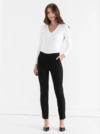 Syd Slim Ankle Pant Microtwill Black