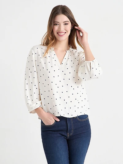 Bubble Sleeve Henley