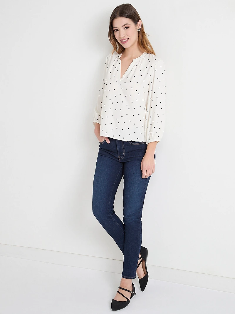 Bubble Sleeve Henley