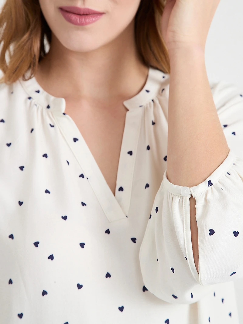 Bubble Sleeve Henley