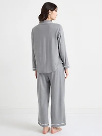 Button Down Top & Full Pant PJ Set
