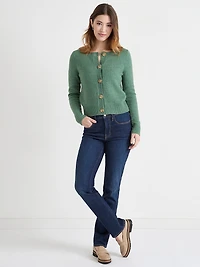 Crew Neck Cardigan Sweater