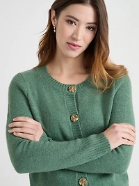 Crew Neck Cardigan Sweater