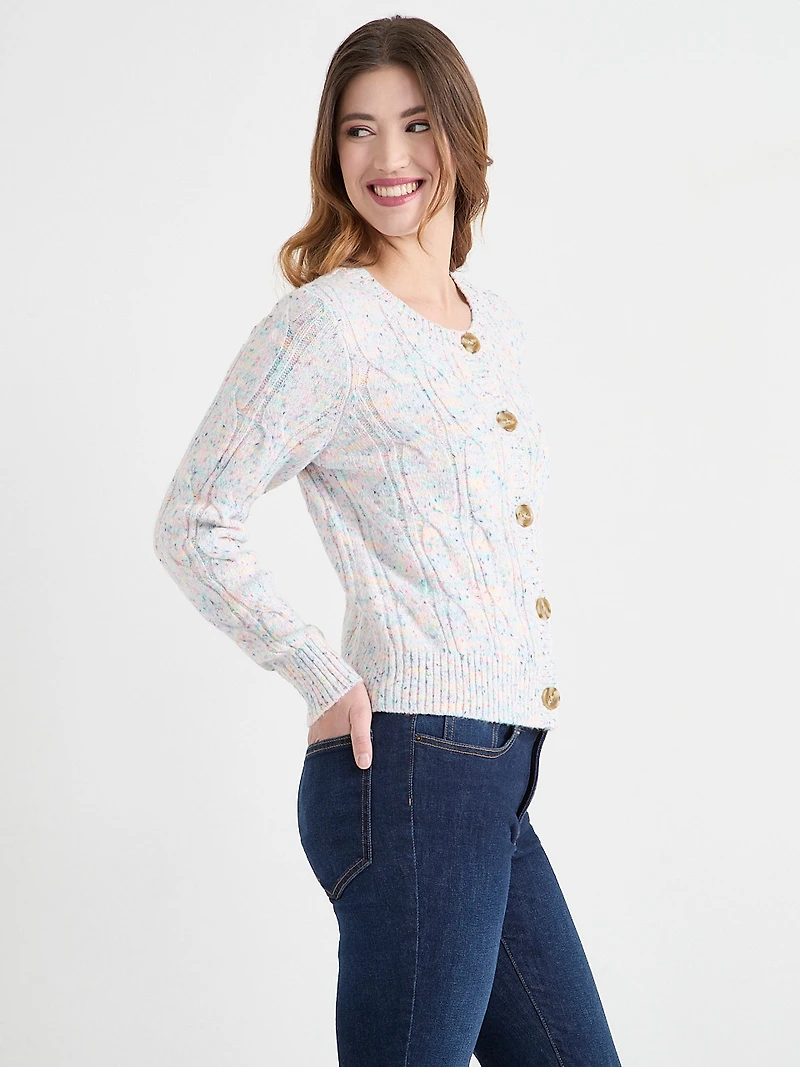 Crewneck Cardigan Sweater