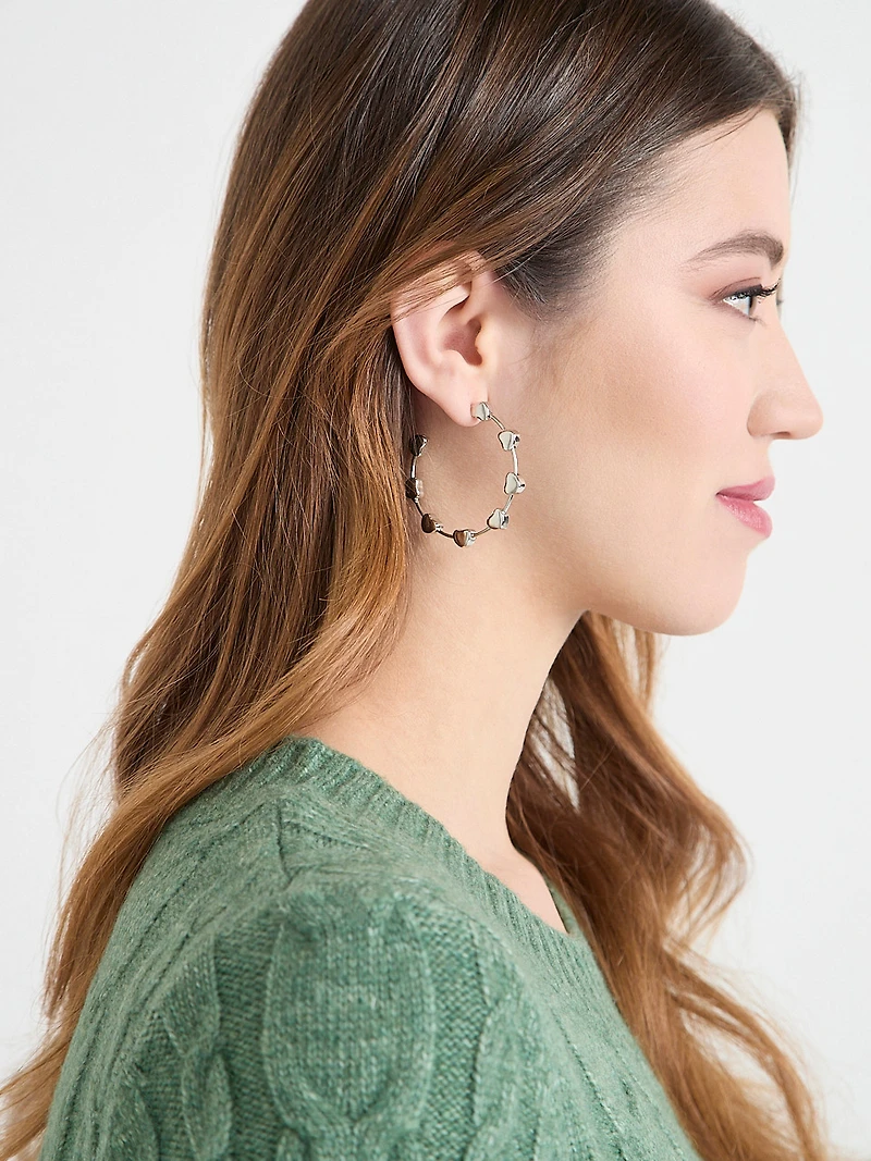 Heart Hoop Earrings