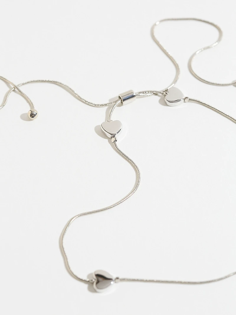 Long Delicate Heart Necklace