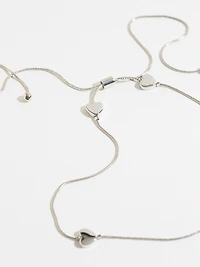 Long Delicate Heart Necklace