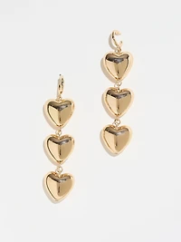 Long Heart Dangle Earrings