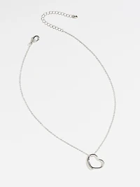 Open Heart Pendant Necklace