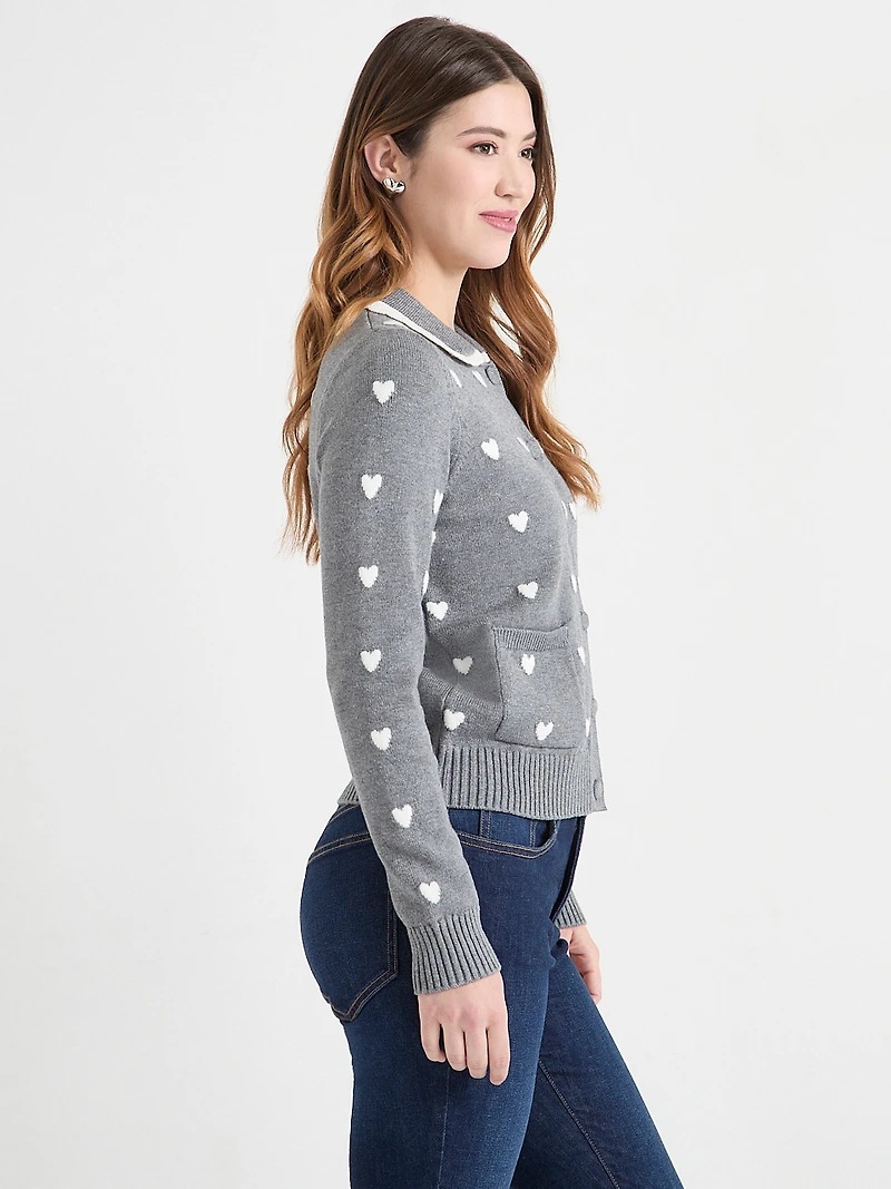 Pan Collar Cardigan Sweater