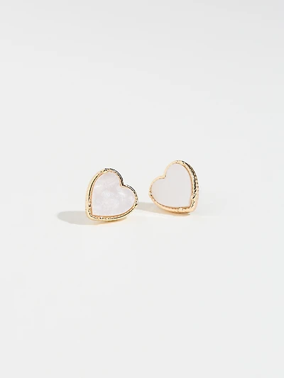 Pave & Stone Drop Earrings