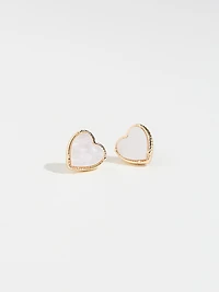 Pave & Stone Drop Earrings