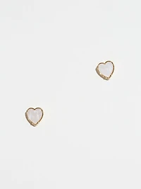 Pave & Stone Drop Earrings